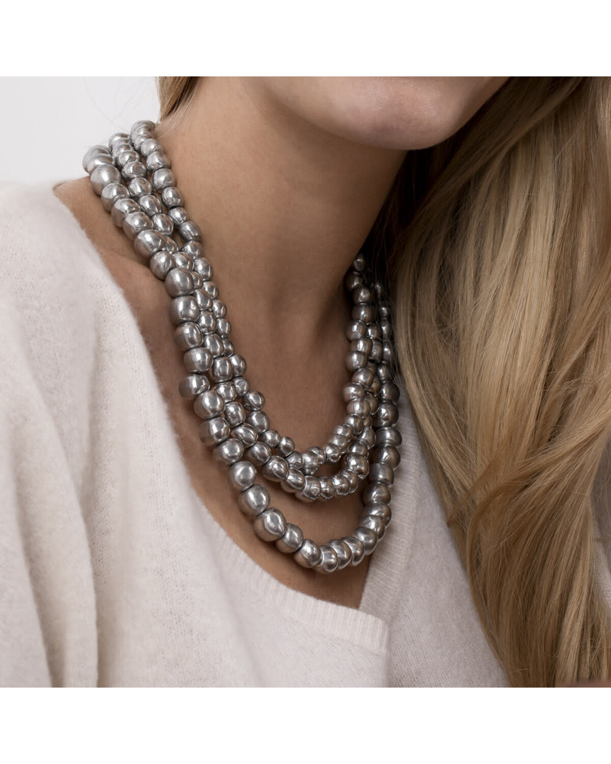 COLLIER 3 FILS BOULES N.M. AL02184