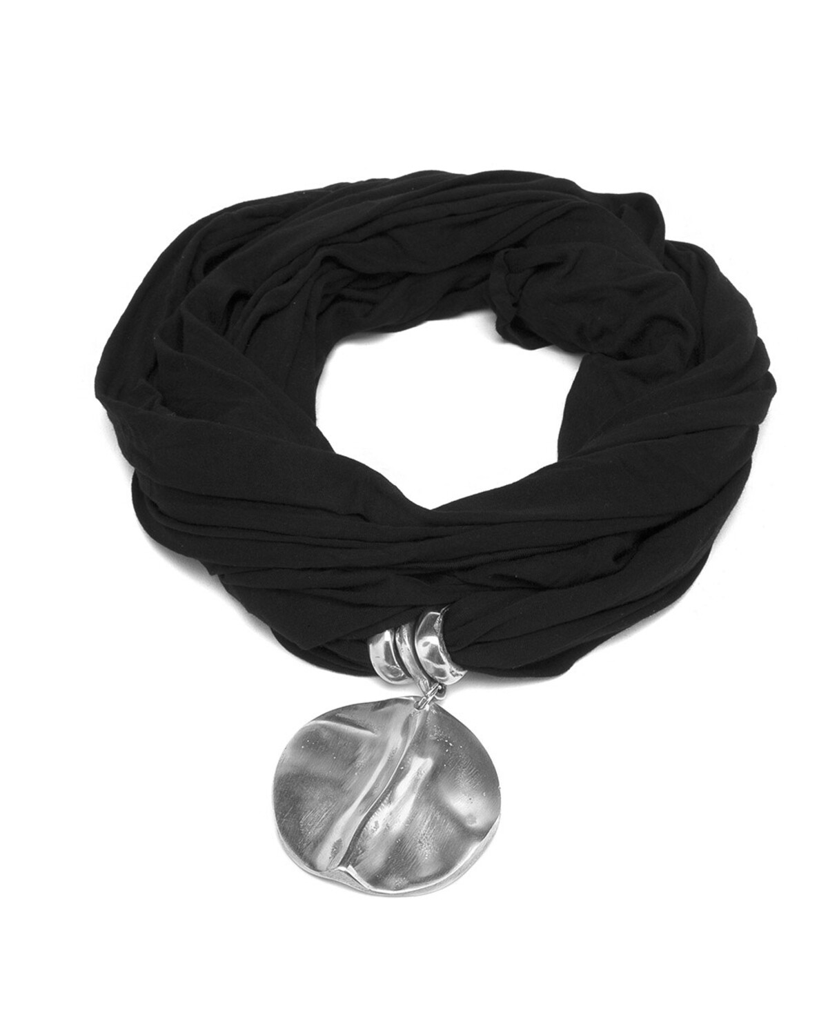 JEWEL SCARF NOIR A RONDE ONDULE