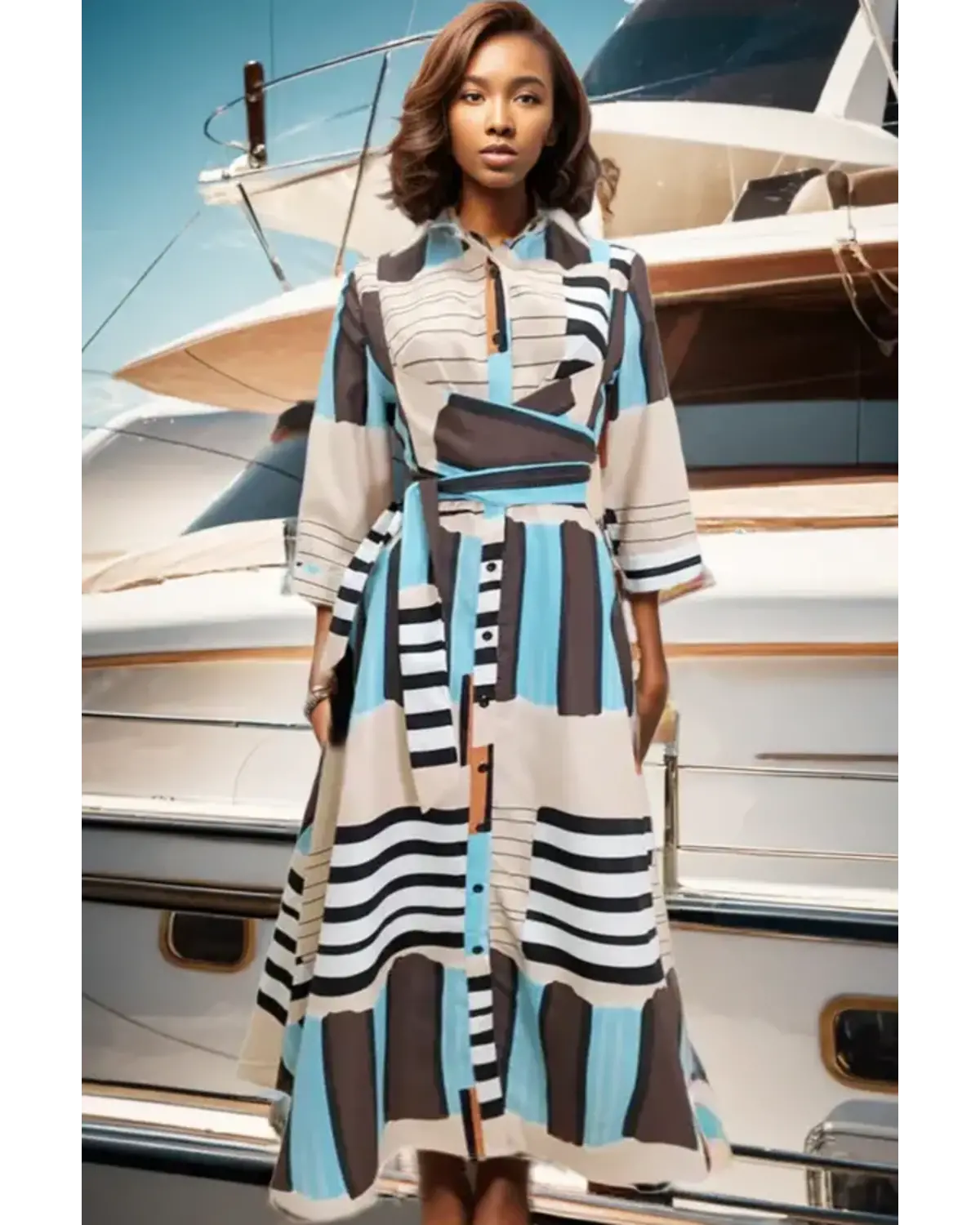 Button-Down Collared Dress