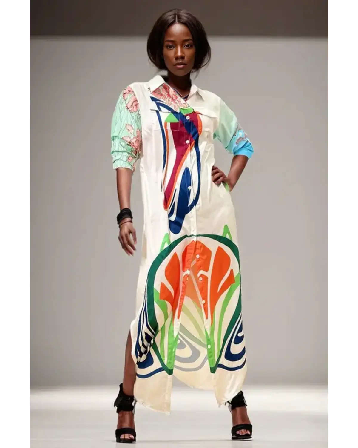 LONG SLEEVE FRONT POCKETS DRESS