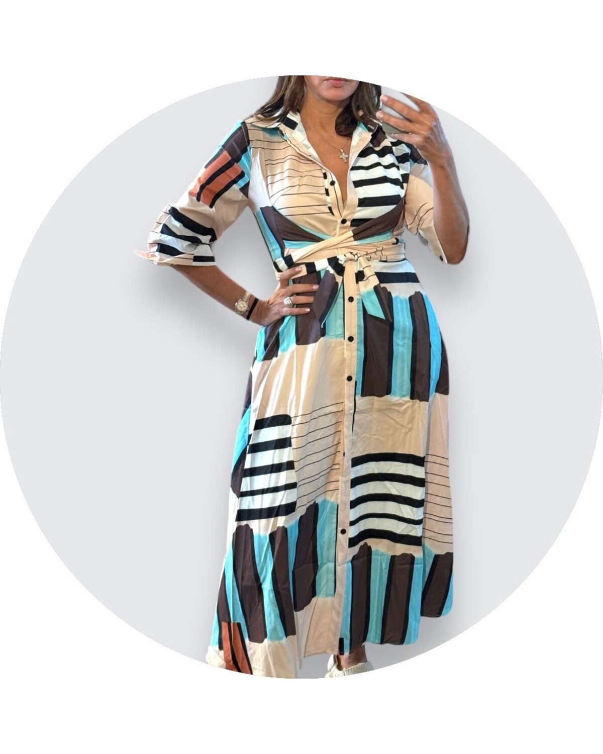 Button-Down Collared Dress