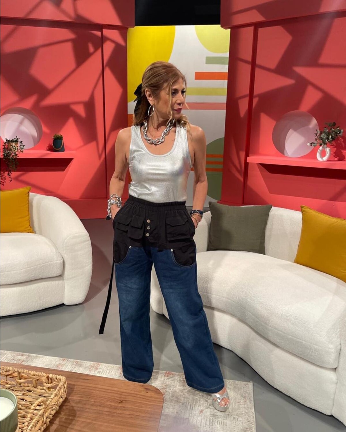 Metallic tank top