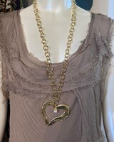 Big Heart Long Necklace 32" 4 soles