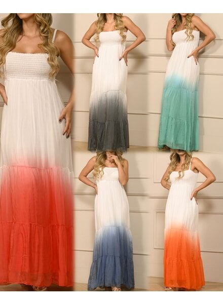 Maxi Dress Tye Dye Dress Silk One size