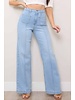 Square Pocket Wide Leg Jeans In Light Stone