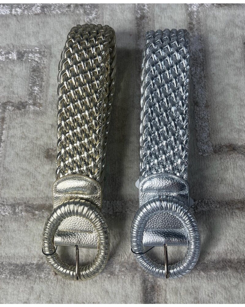 KNITTED LEATHER BELT