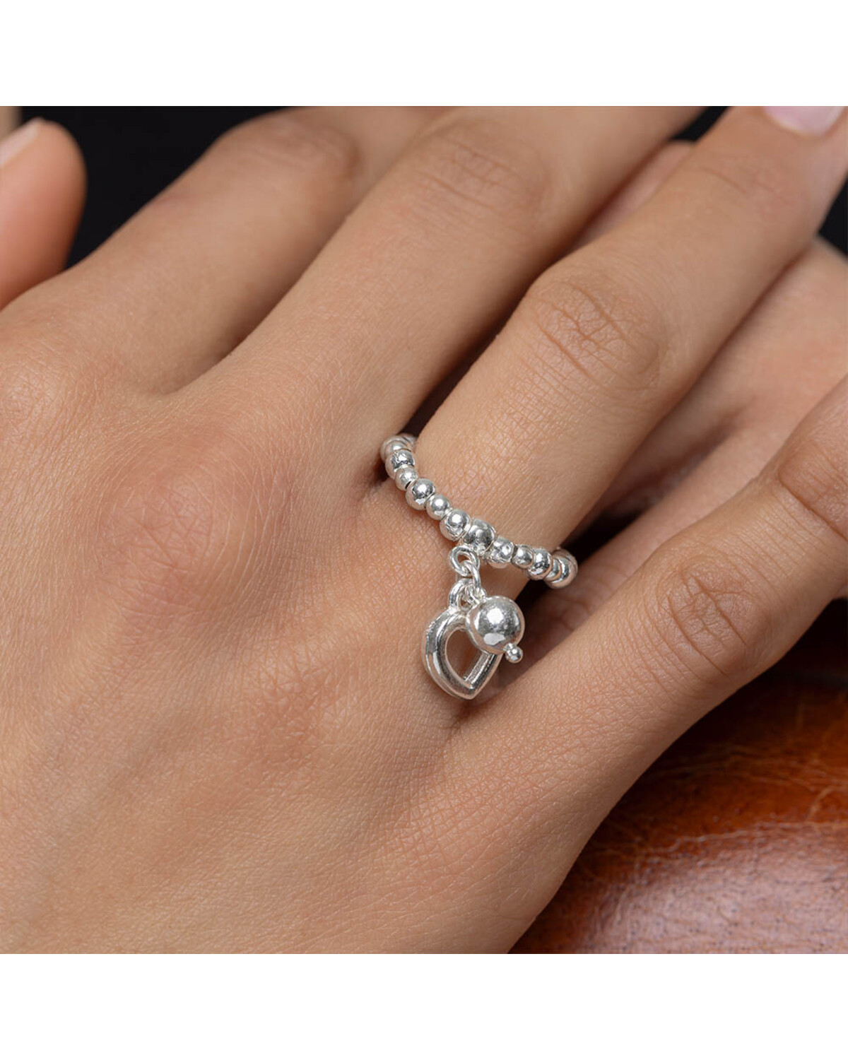 CHARM RING HEART SPHERE