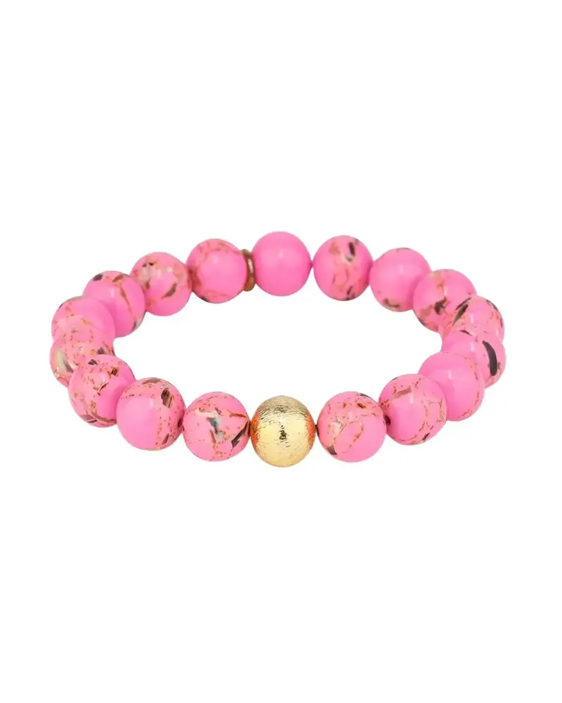 Marble Beaded Bracelet - Pink