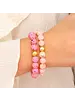 Marble Beaded Bracelet - Pink