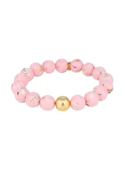 Marble Beaded Bracelet - Blush