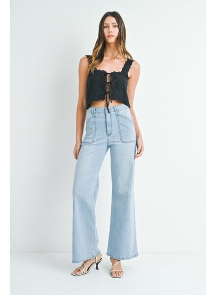 Ptach Pocket  wide leg flare