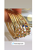 Crystal gold Bangles