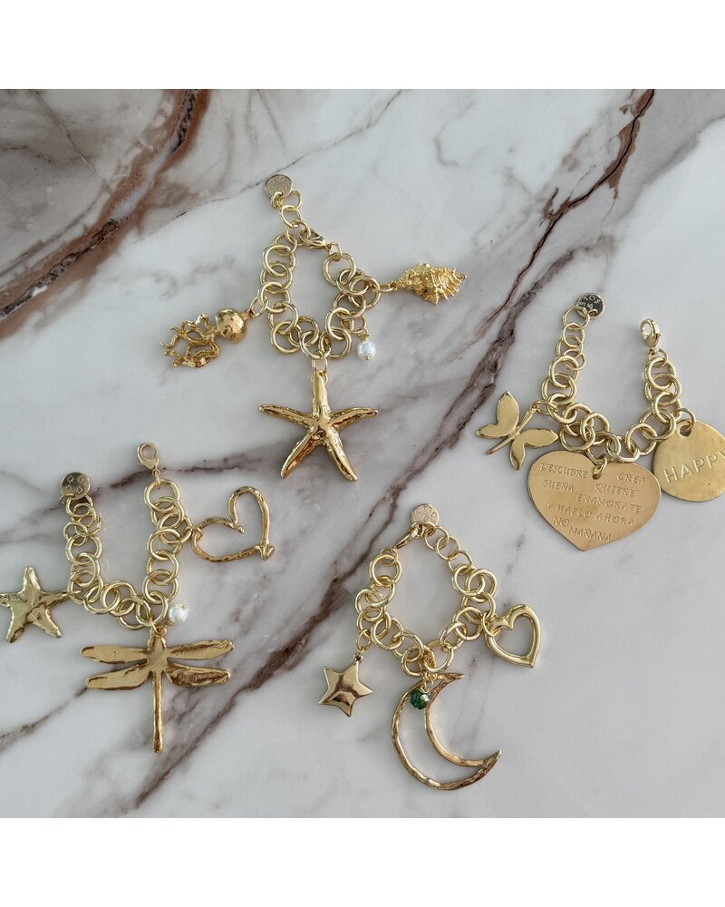 Gold big Charms by 4 Soles