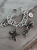 Silver Big Charms 4 Soles Bracelets