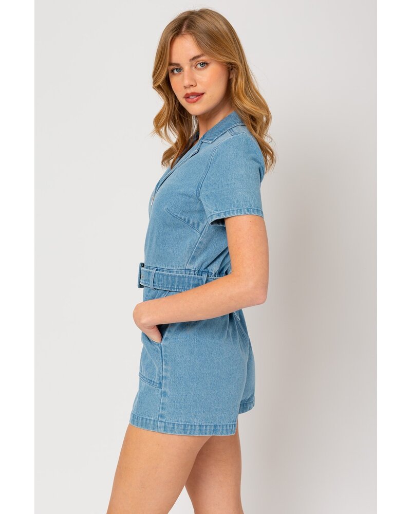 Denim Romper