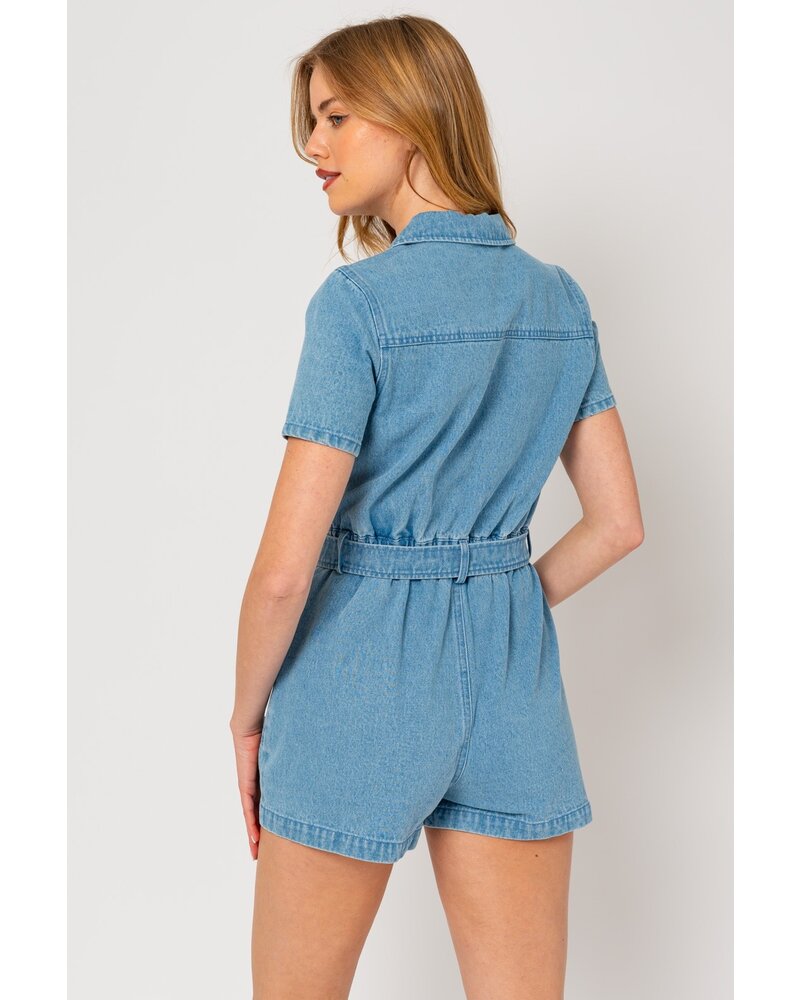 Denim Romper