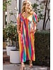 Multi Color Striped Print Jumpsuit