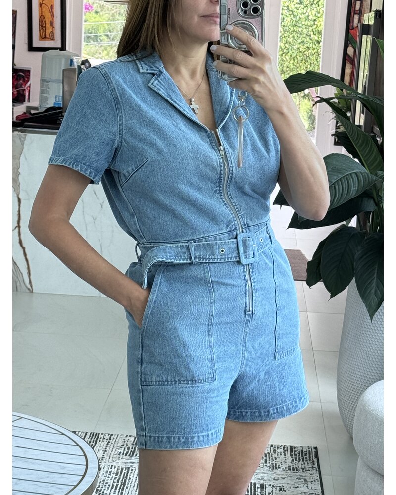 Denim Romper