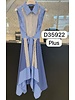 Contrast Stripped Cotton Assymetrical Dress Gracia