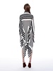 Contrast Stripes Front-Tie Asymmetrical Hem Dress
