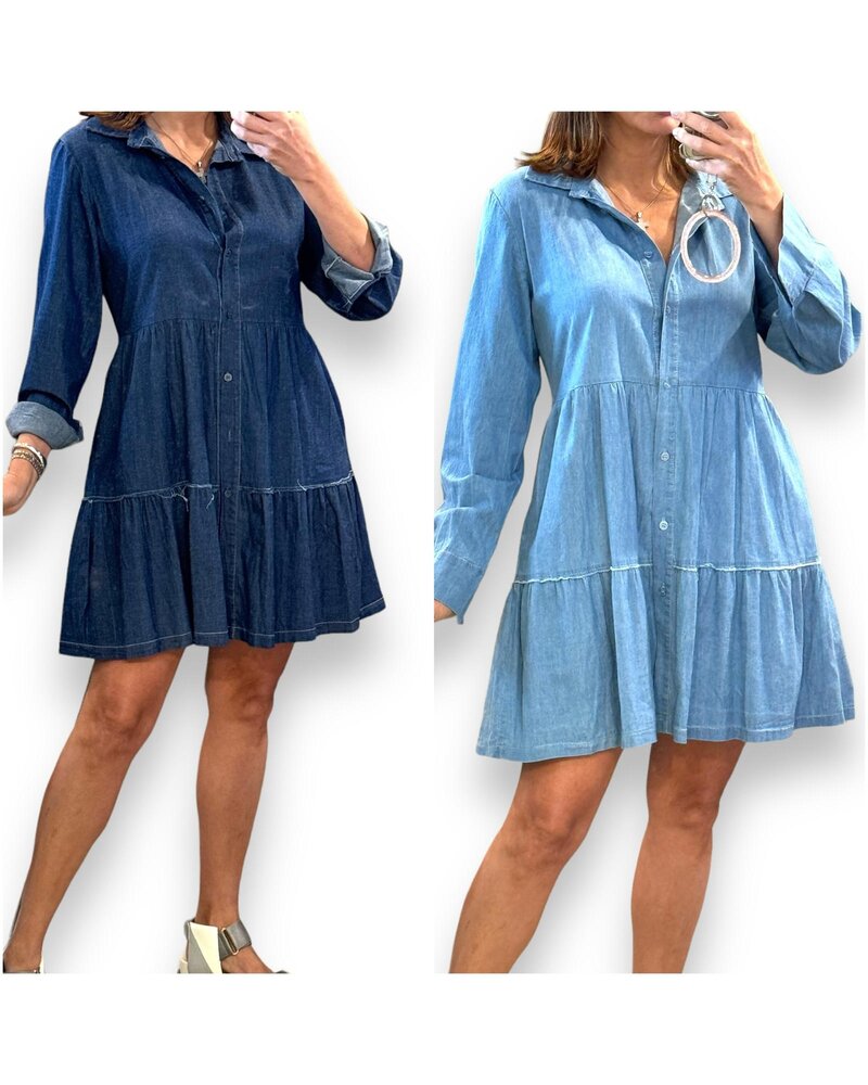 Cotton Denim Dress one size