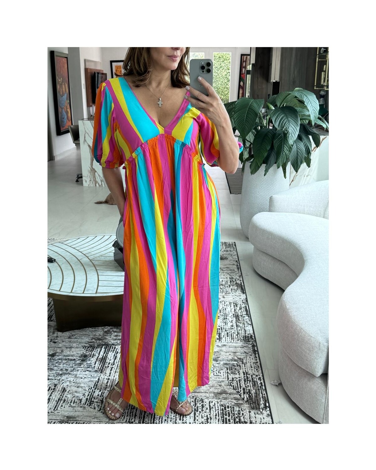 Striped Print Jumpsuit Striped Print Jumpsuit