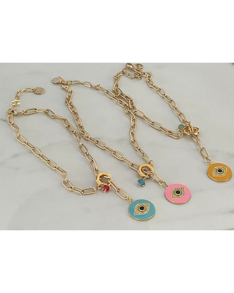 Enamel eyes 4 Soles Necklaces