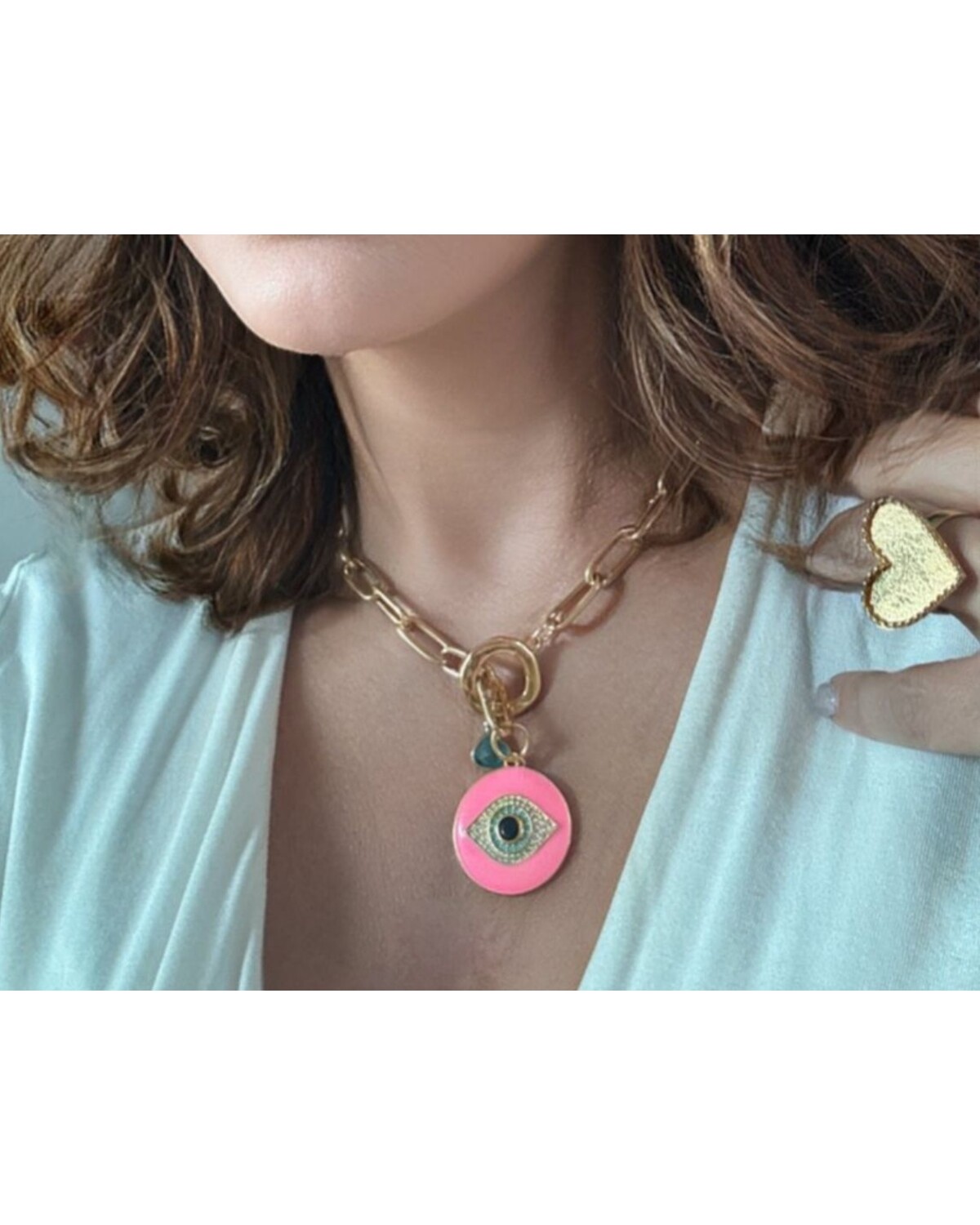 Enamel eyes 4 Soles Necklaces
