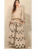 Polkadots  pant & top linen set one size