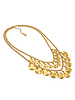 dd03015 NECKLACE 2 CHAINS WAVY COINS