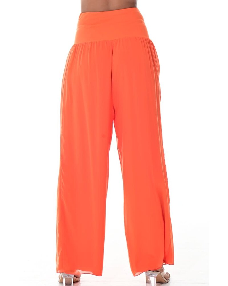 Ladies Palazzo Pants Wide Leg High Waist