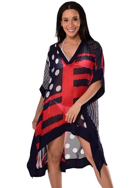 Ladies Beach Cover-Up Tunic w/V-neck One size