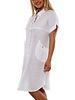 Linen Dress Fringe with Pockets