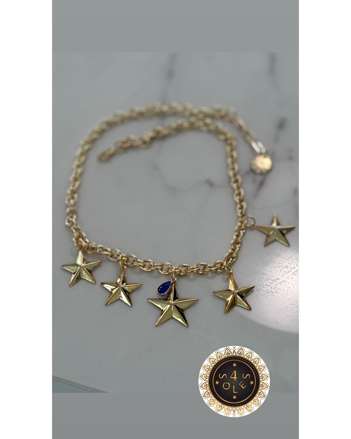 Multi Stars 4 Soles necklace