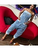 Loose denim jumpsuit