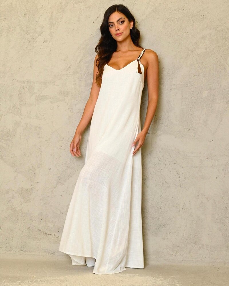 One size white Maxi Dress