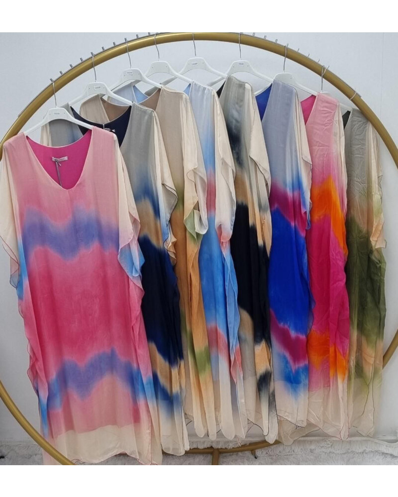 Tie Dye silk dress one size