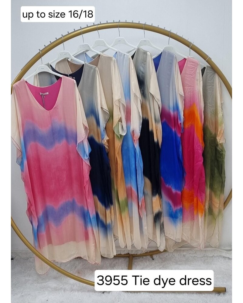 Tie Dye silk dress one size