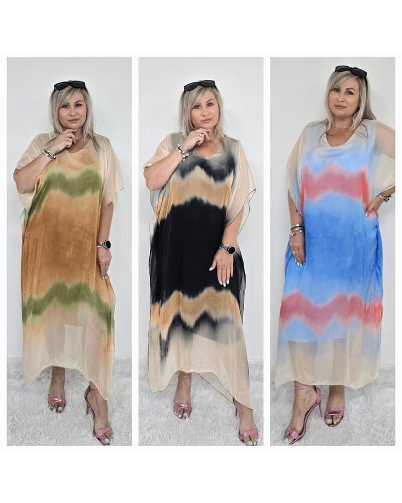 Tie Dye silk dress one size