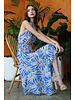 Bora Bora Palm Wrap Halter Midi Dress