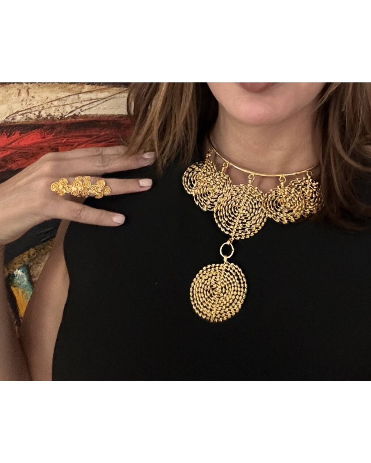 Multi circle necklace