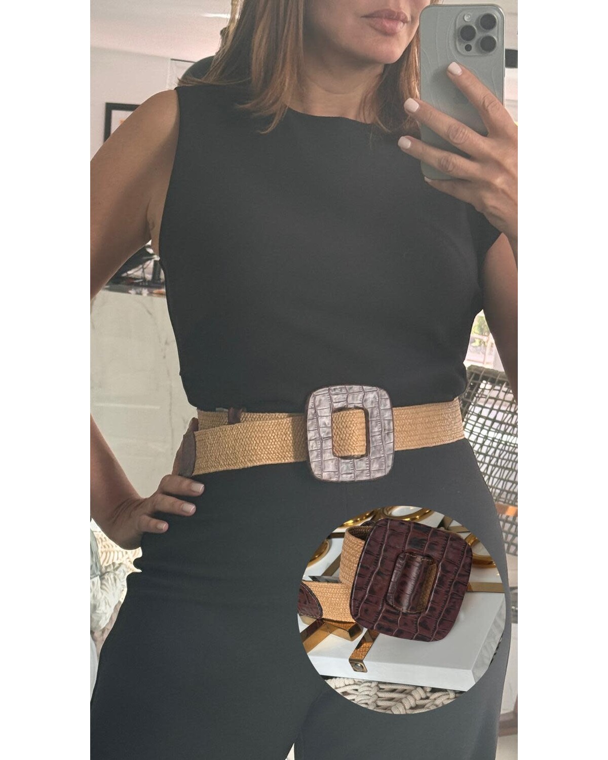 Leather Elastic Belt