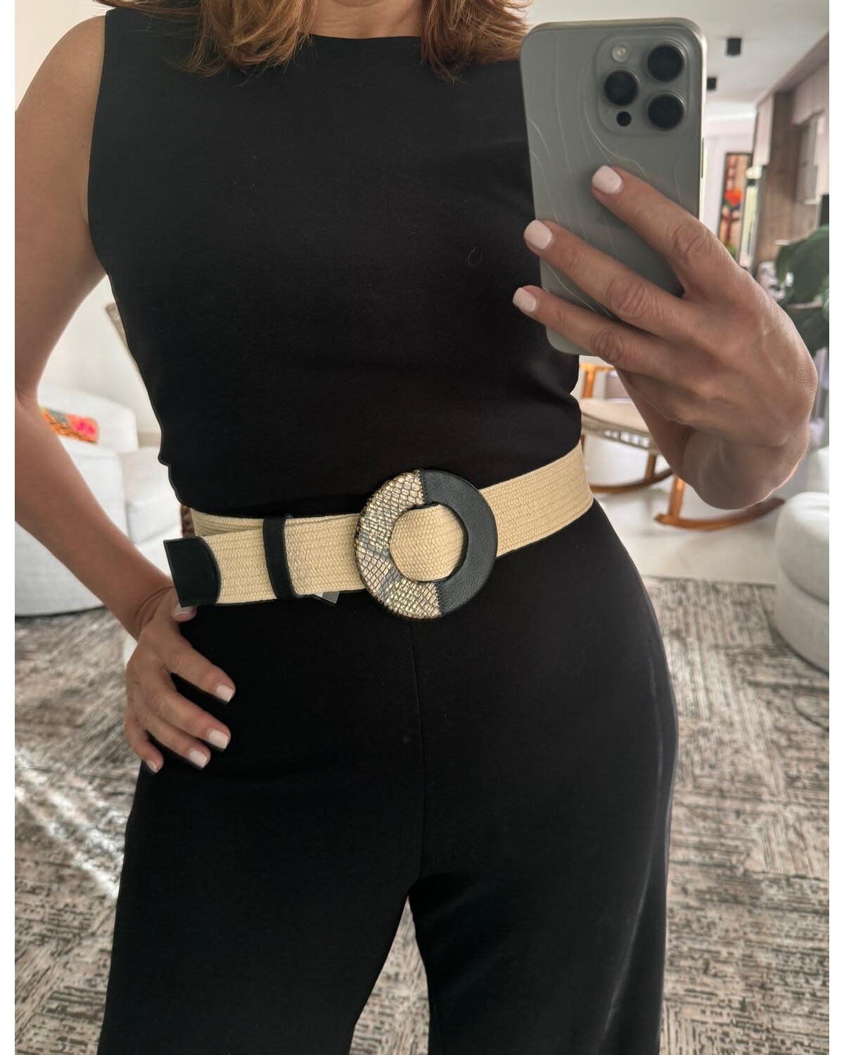 Leather Elastic Belt