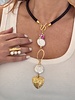 Pearl heart necklace & ring