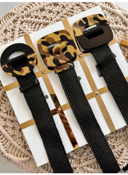 Camouflage Elastic Leather Belts