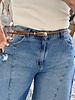 Sleek strap leather belt