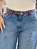 Sleek strap leather belt