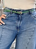 Sleek strap leather belt