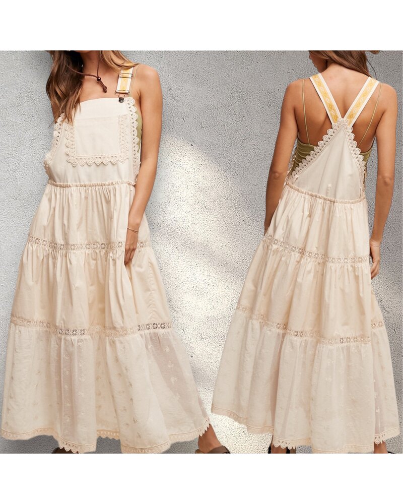 Laced Overall Maxi Dress