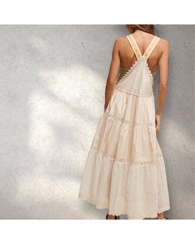 Laced Overall Maxi Dress